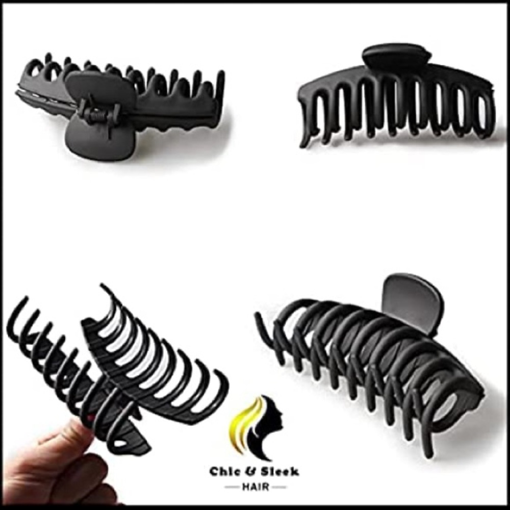 New Hair Claw Clips for Women, Strong Hold Hair Clip for Thick Hair, 4 Inch 4 Pk - Picture 6 of 6